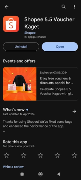 Buka Aplikasi Shopee